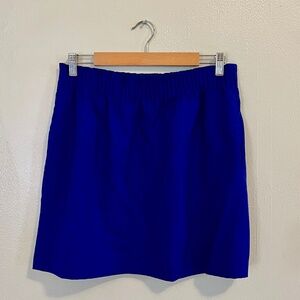 J Crew Factory Blue Wool Blend Mini Skirt with Pockets, Size 10